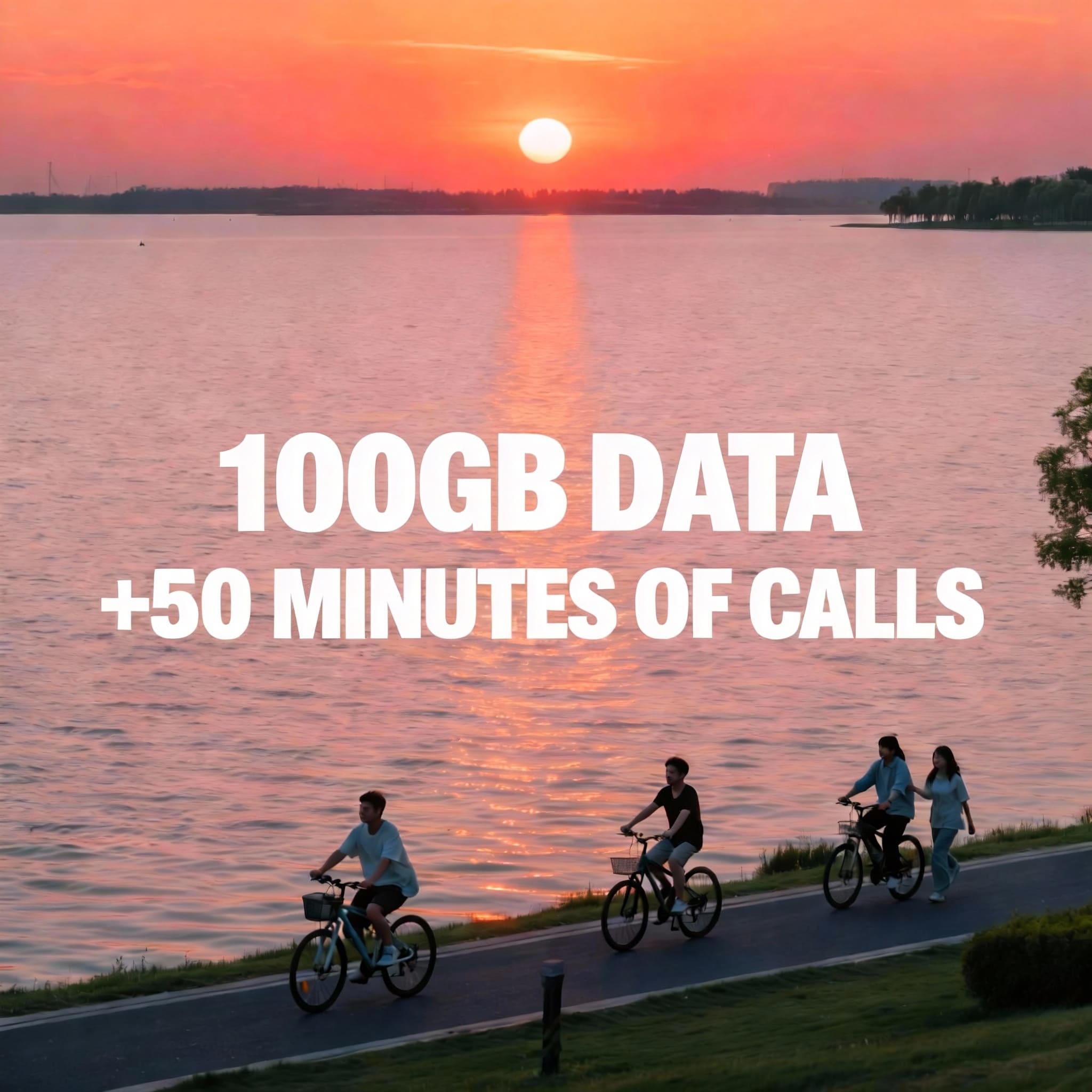 China SIM Card-100GB DATA AND 50 MINUTES OF CALLS