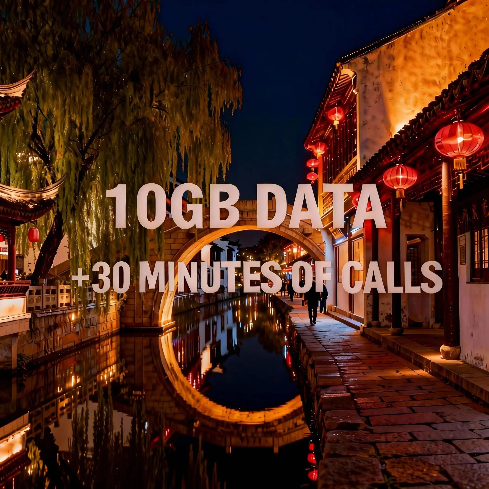 China SIM Card-10GB DATA AND 30 MINUTES OF CALLS