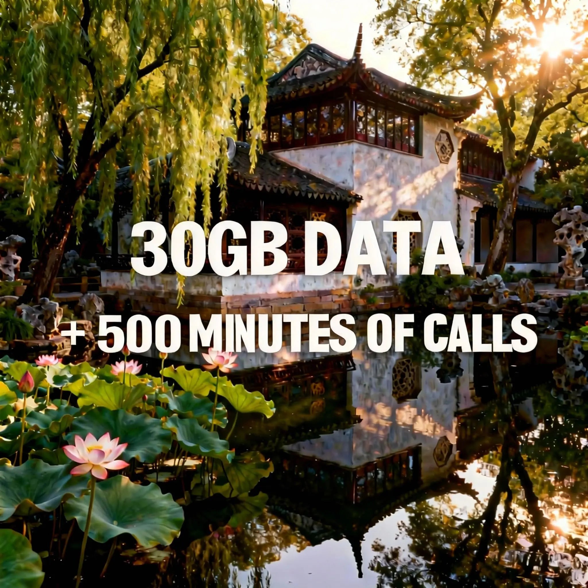China Telecom Card-30GB DATA AND 500 MINUTES OF CALLS