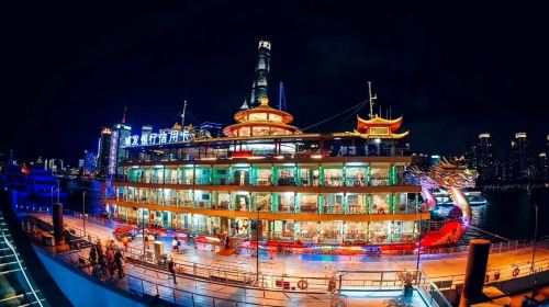 Huangpu River Night Cruise with Shanghai skyline view