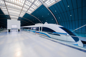 Exterior view of the Shanghai Maglev Train at Longyang Road Station