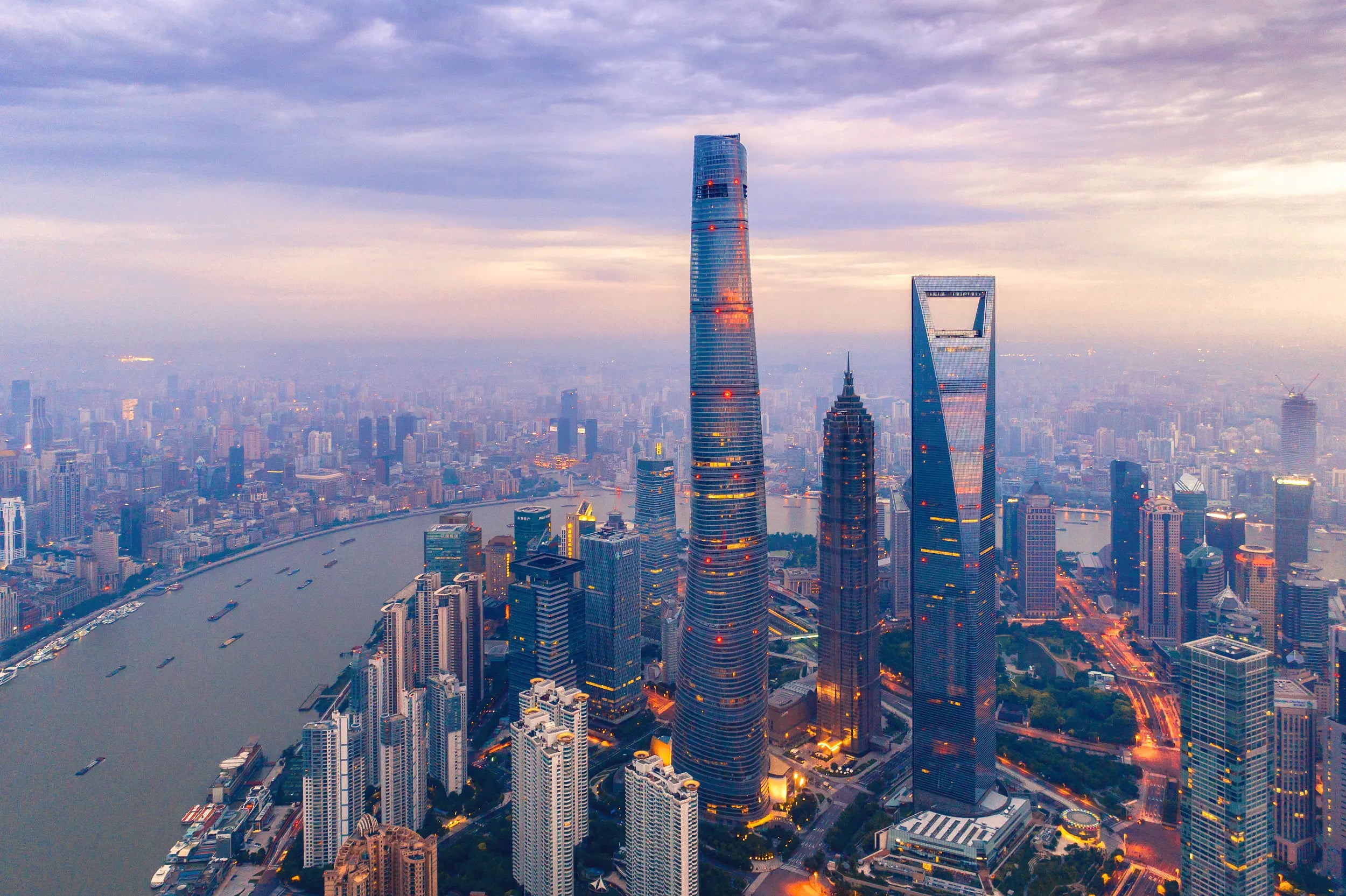 Shanghai Tower exterior view during daytime