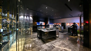 TOWER TIME watch boutique inside the Oriental Pearl Tower, featuring fashionable timepieces and modern interior design