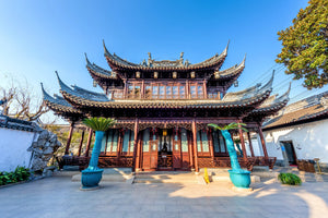 Deyuelou Pavilion in Yuyuan Garden, a traditional Chinese waterside building