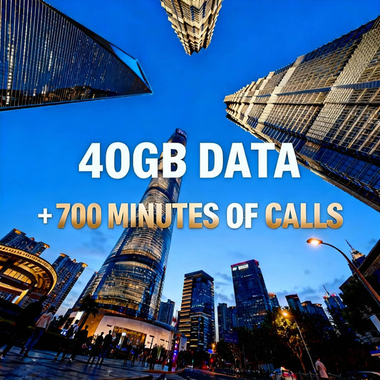 China Unicom SIM Card-40GB DATA AND 700 MINUTES OF CALLS