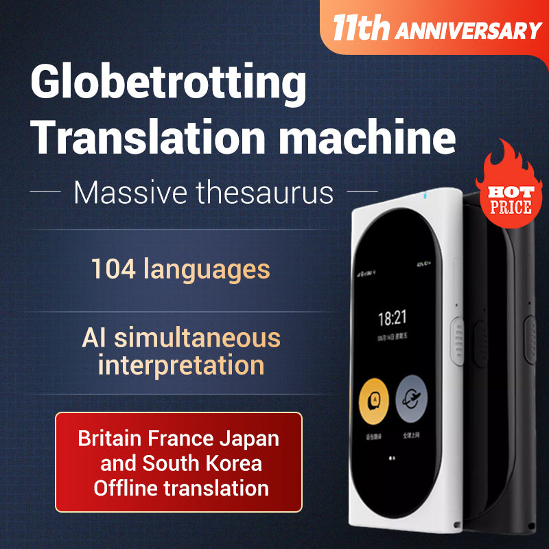 Language Translator Device, Two Way Real-Time Voice Translation, Support 104 Languages with 3” HD Inch Touch Screen for Travel