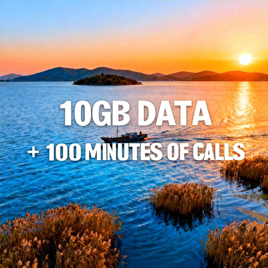 China Telecom  SIM Card-10GB DATA AND 100 MINUTES OF CALLS