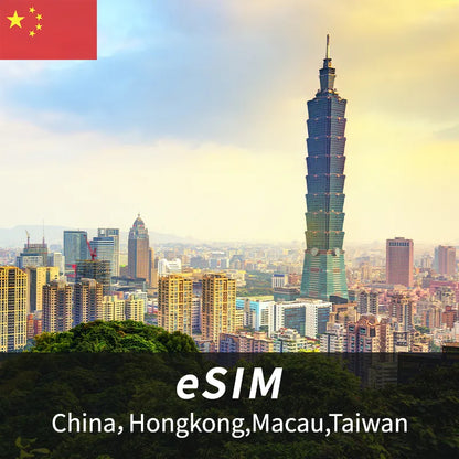 eSIM for China, Hong Kong, Macau, and Taiwan – 5G data and multi-region coverage for travelers