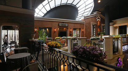 Western-style restaurant inside the Oriental Pearl Tower offering panoramic views of Shanghai