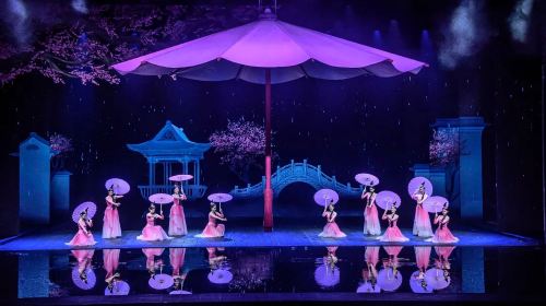 Futuristic cyberpunk district inside Shanghai Romance Park