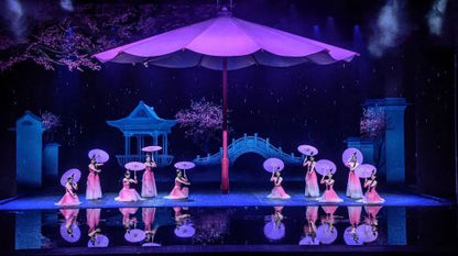 Futuristic cyberpunk district inside Shanghai Romance Park